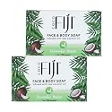 Coco Fiji Soap Bar for Face and Body Infused With Organic Coconut Oil, Cucumber Melon, Essential Oil, Natural Soap for Moisturizing & Pore Purifying Beauty & Personal Care Organic Fiji
