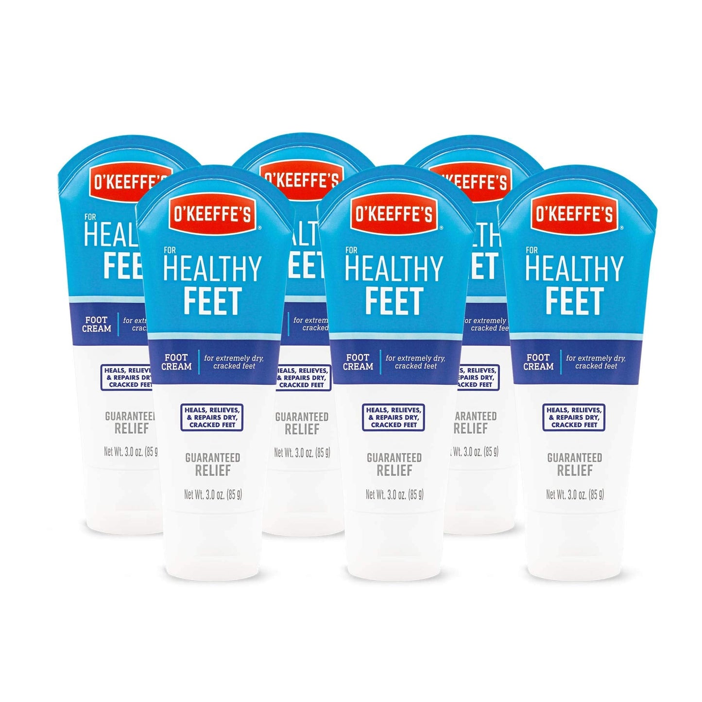 O'Keeffe's K0280004-6 Healthy Feet Foot Cream Tube (6 Pack), 3 oz Beauty & Personal Care O'Keeffe's