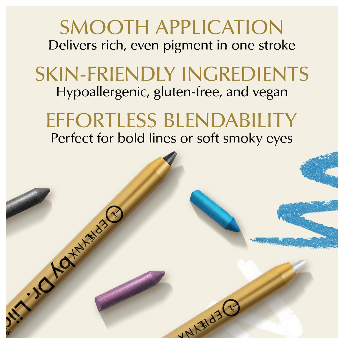 EPILYNX Eyeliner Pencil - Long Lasting Smudge Proof & Waterproof Eyeliner Pencil - Eye Liner Pencils - Hypoallergenic, Vegan, Gluten-Free Eye Pencil… Beauty & Personal Care EPILYNX