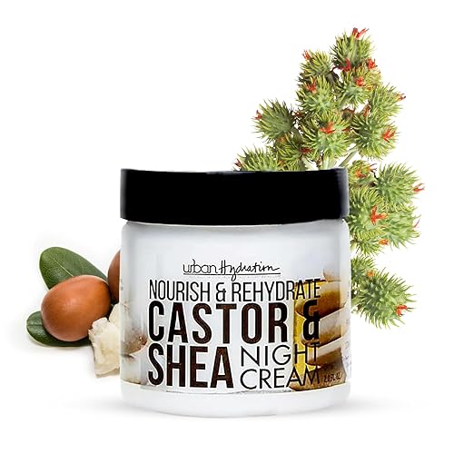Urban Hydration Nourish and Rehydrate Castor and Shea Night Cream | Helps with Acne, Detoxes, Refreshes and Smooths Skin Overnight, Anti-Aging Beauty & Personal Care Urban Hydration