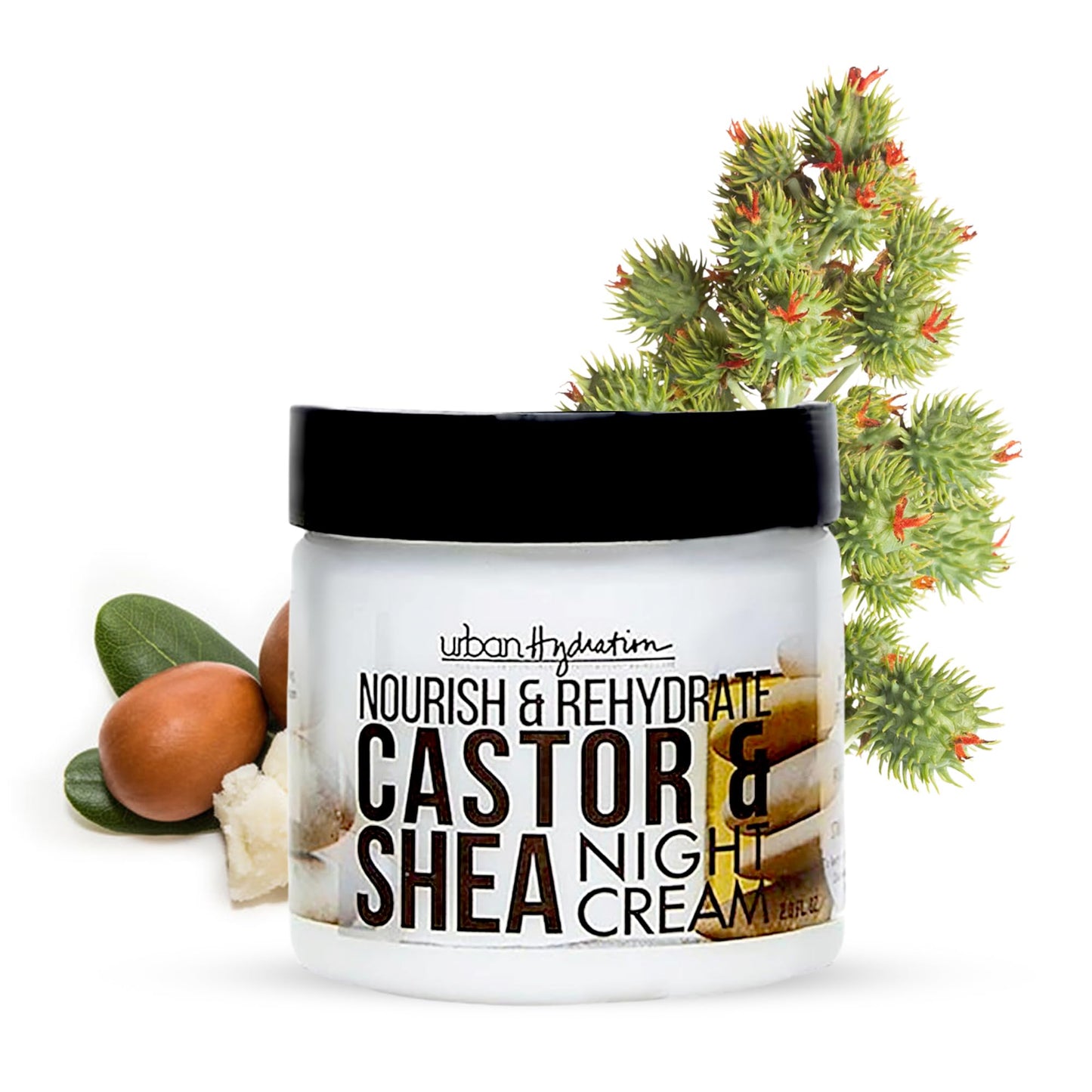 Urban Hydration Nourish and Rehydrate Castor and Shea Night Cream | Helps with Acne, Detoxes, Refreshes and Smooths Skin Overnight, Anti-Aging Beauty & Personal Care Urban Hydration