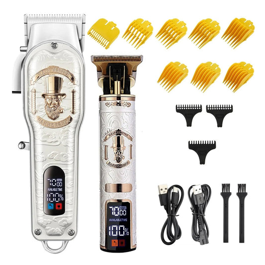 Razors Hair Clipper Electric LCD Hair Trimmer Cordless Shaver Trimmer 0mm Men Barber Hair Cutting Machine for Men Rechargeable USB(3) Beauty and Personal Care EWKYLSEM