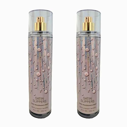 Bath & Body Works Fine Fragrance Mist, Set of 2 Bottles, 8oz Per Bottle (Satin Slippers) Beauty & Personal Care Bath & Body Works
