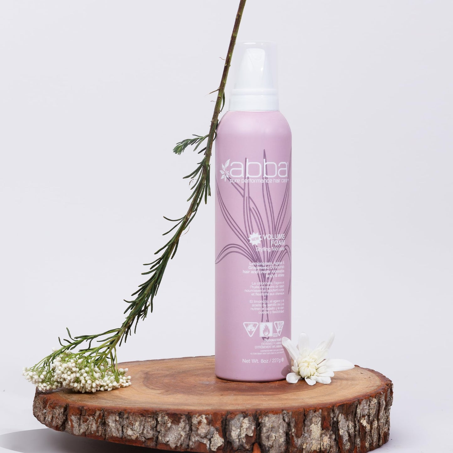 ABBA - Pure Volume Foam Styling Mousse - Grapefruit & Lemongrass, 8 fl oz Beauty & Personal Care ABBA