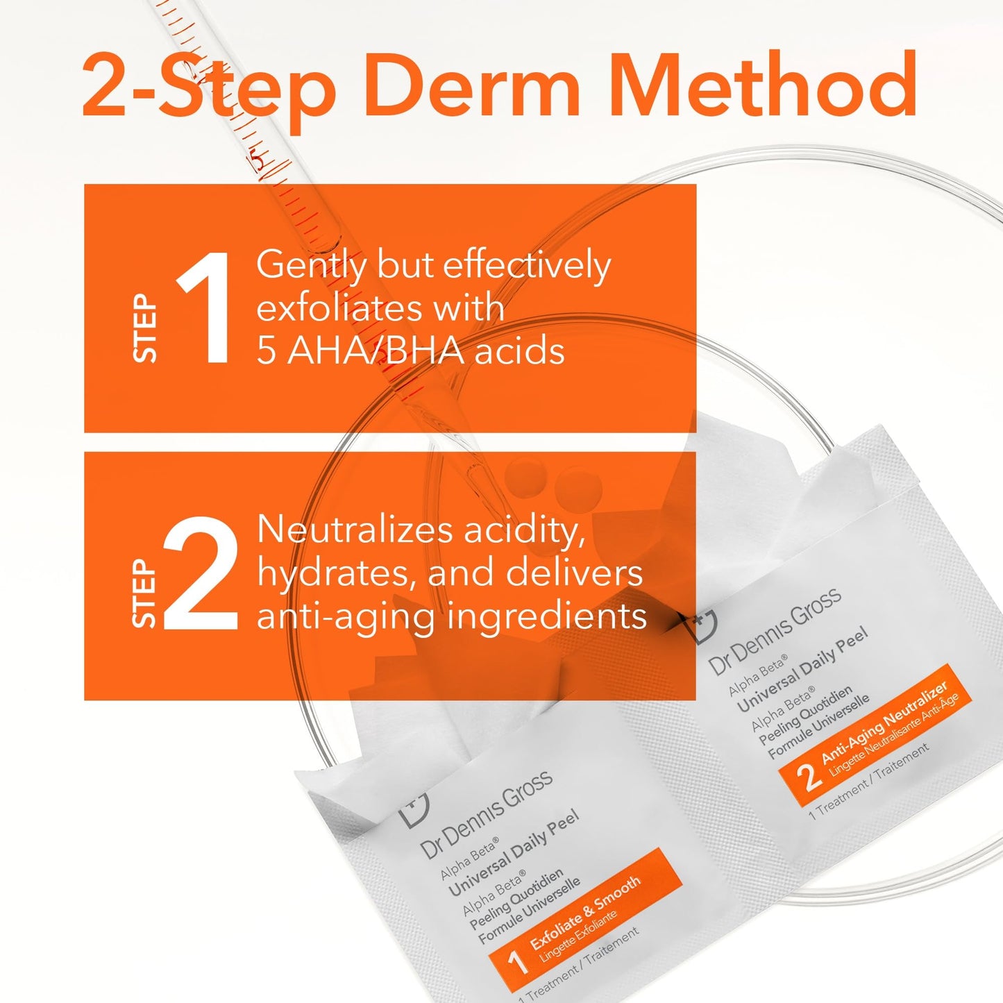 Dr Dennis Gross Alpha Beta Universal Daily Peel: for Uneven Tone or Texture and Fine Lines or Enlarged Pores, (5 Treatments) Beauty and Personal Care Dr Dennis Gross