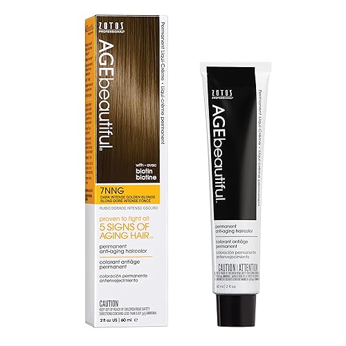 AGE beautiful Permanent Hair Color Dye Liqui Creme | 100% Gray Coverage | Anti-Aging Haircolor | Biotin for Thicker, Fuller Hair | Professional Salon Beauty & Personal Care AGE beautiful