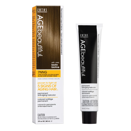 AGE beautiful Permanent Hair Color Dye Liqui Creme | 100% Gray Coverage | Anti-Aging Haircolor | Biotin for Thicker, Fuller Hair | Professional Salon Beauty & Personal Care AGE beautiful