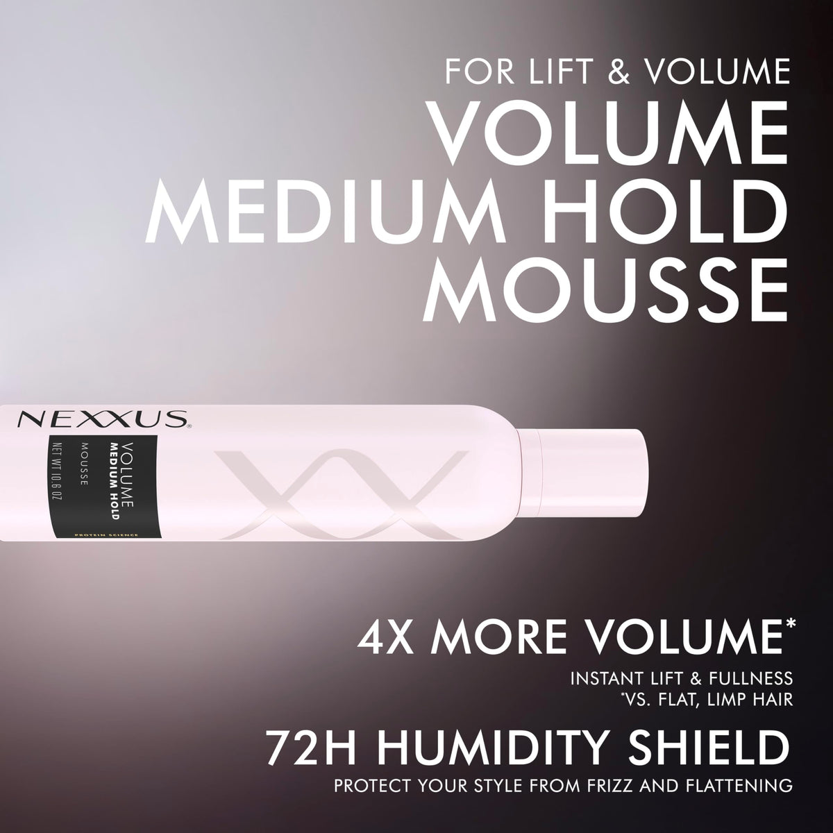 Nexxus Styling Volume Hair Mousse for Medium Hold, 10.6 oz