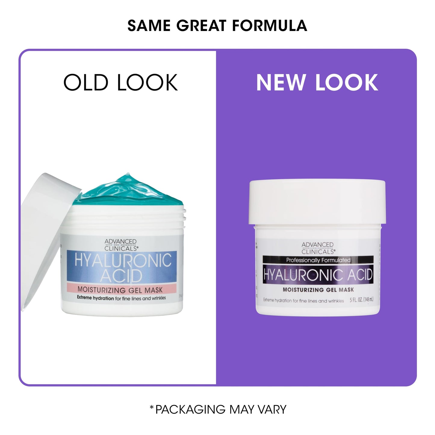 Advanced Clinicals Hyaluronic Acid Gel Facial Mask Skin Care Treatment, Brightening, Hydrating Anti Aging Face Mask & Moisturizer Helps Transform Dry Beauty & Personal Care Advanced Clinicals