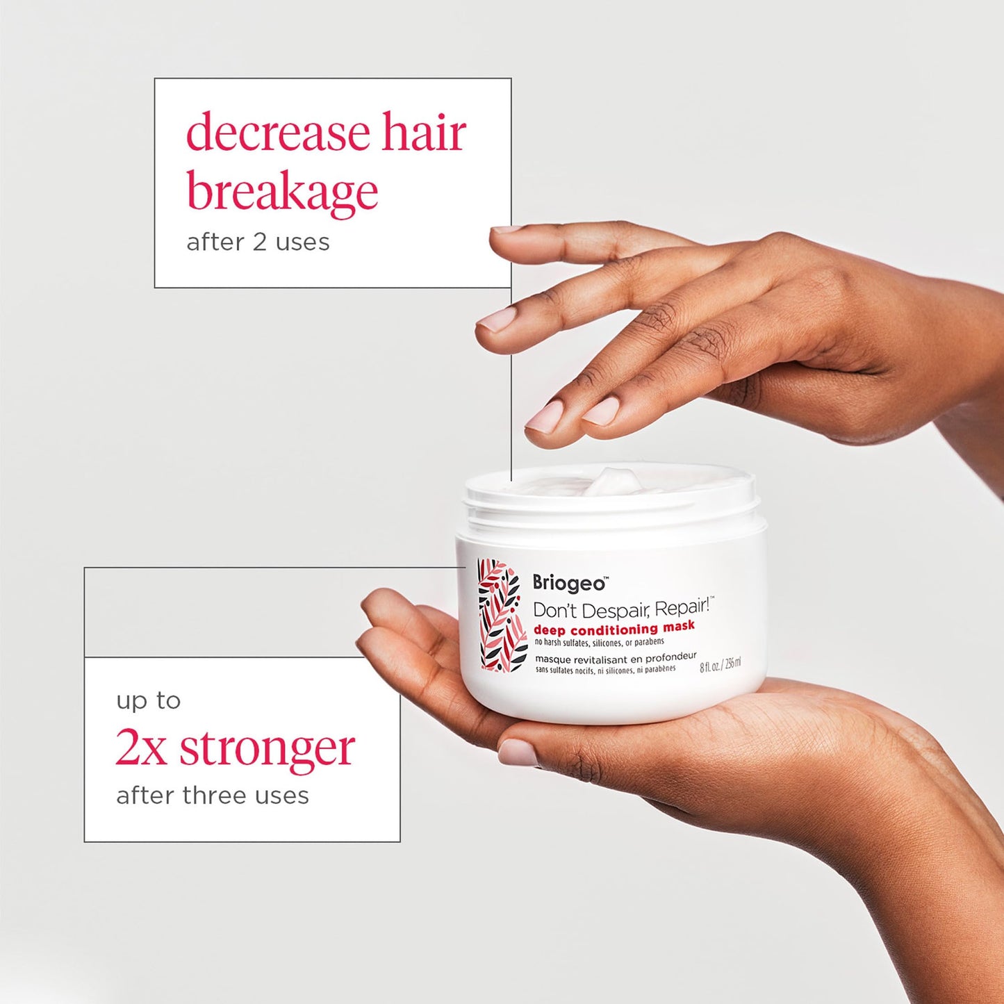 Briogeo Don't Despair, Repair! Deep Conditioning Mask | Protein + Moisture Balance Conditioner for Dry, Damaged, Color-Treated Strands | Vegan Beauty & Personal Care Briogeo