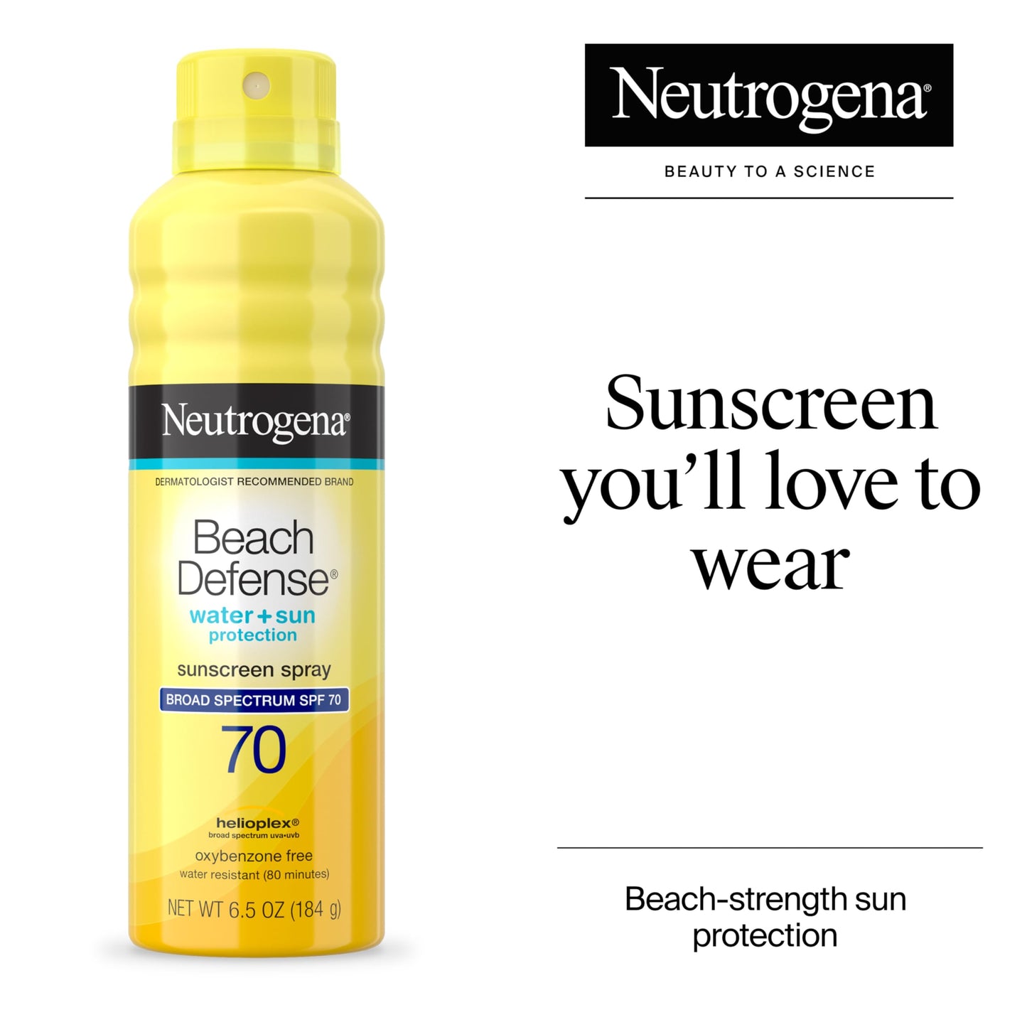 Neutrogena Beach Defense SPF 70 Sunscreen Spray, Broad Spectrum, Lightweight & Fast Absorbing, Oxybenzone & Octinoxate Free, Hawaii Act 104 Compliant Beauty & Personal Care Neutrogena