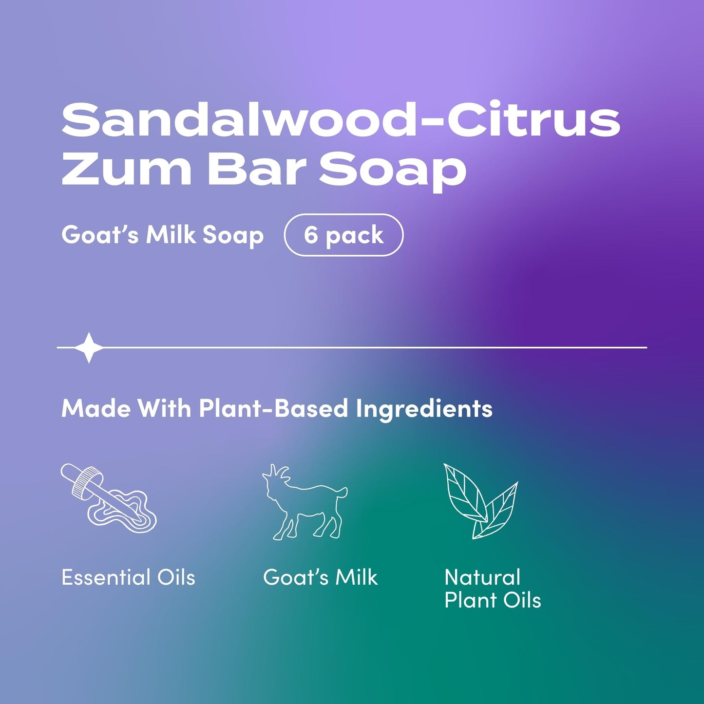 Indigo Wild Zum Goat's Milk Soap Bar - Bar Soap for Hands & Body Made with Essential Oils - 3 oz - Sandalwood-Citrus (6 Pack) Beauty & Personal Care Indigo Wild