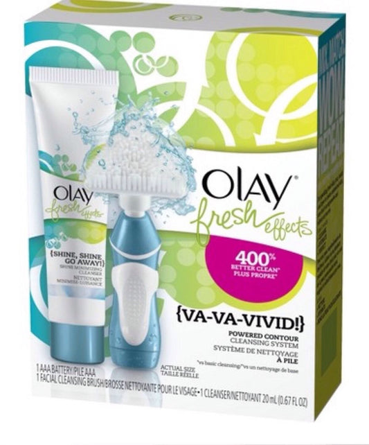 (Pack of 3) Olay Fresh Effects Va Va Vivid Powered Contour Cleansing System (Blue) Beauty & Personal Care Olay
