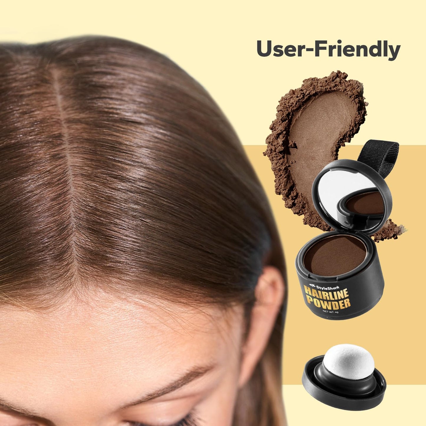 StyleShark Hairline Powder - Sweatproof Root Touch Up and Hair Thinning Cover Up for Women and Men (Auburn) Beauty & Personal Care StyleShark