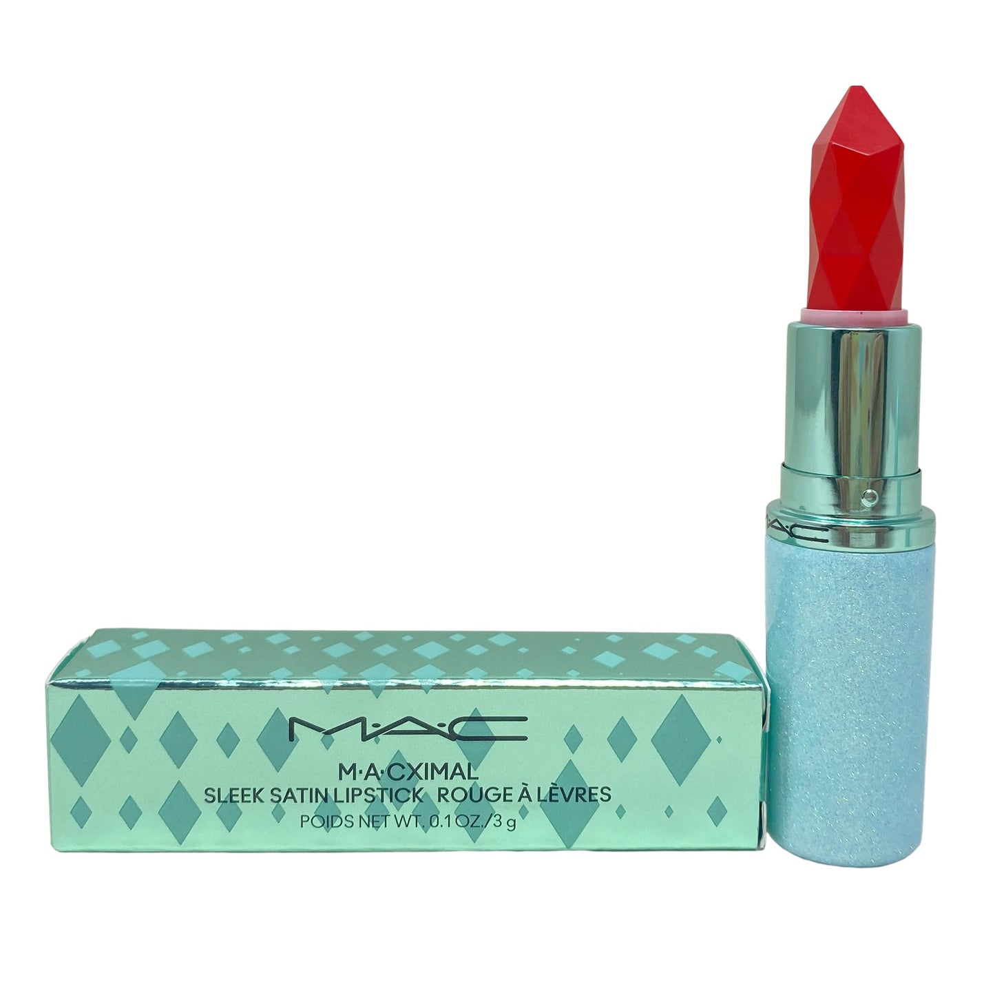 MAC Cosmetics M.A.Cximal Sleek Satin Lipstick - Unexpected Red - (Bright red) 0.1 oz / 3g. HOLIDAY 2025. Beauty & Personal Care MAC