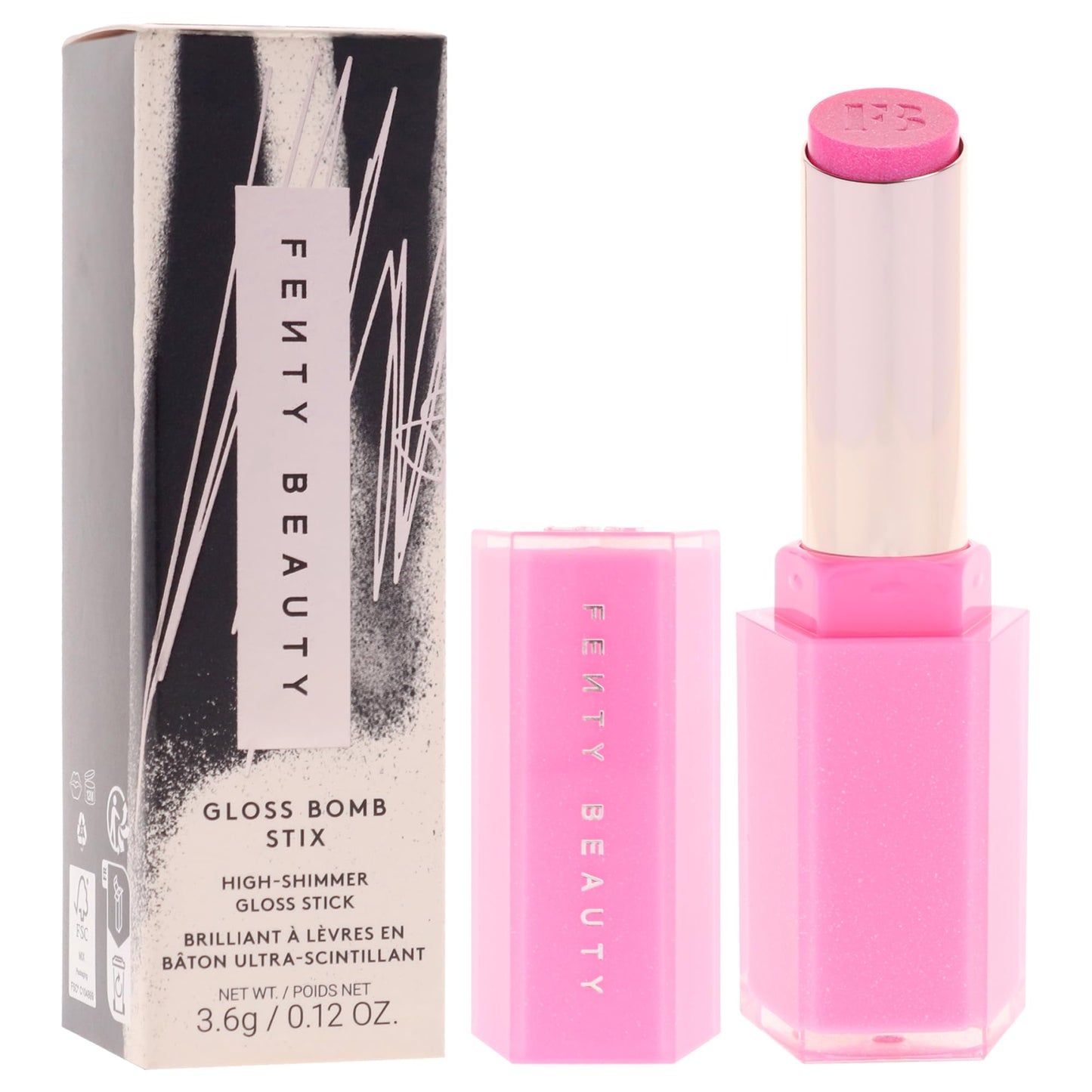 FENTY BEAUTY - Gloss Bomb Stix Shimmer - 05 Flamingo Fling by Fenty Beauty for Women - 0.12 oz Lipstick (05 FlLAMINGO FLING). Beauty & Personal Care FENTY BEAUTY