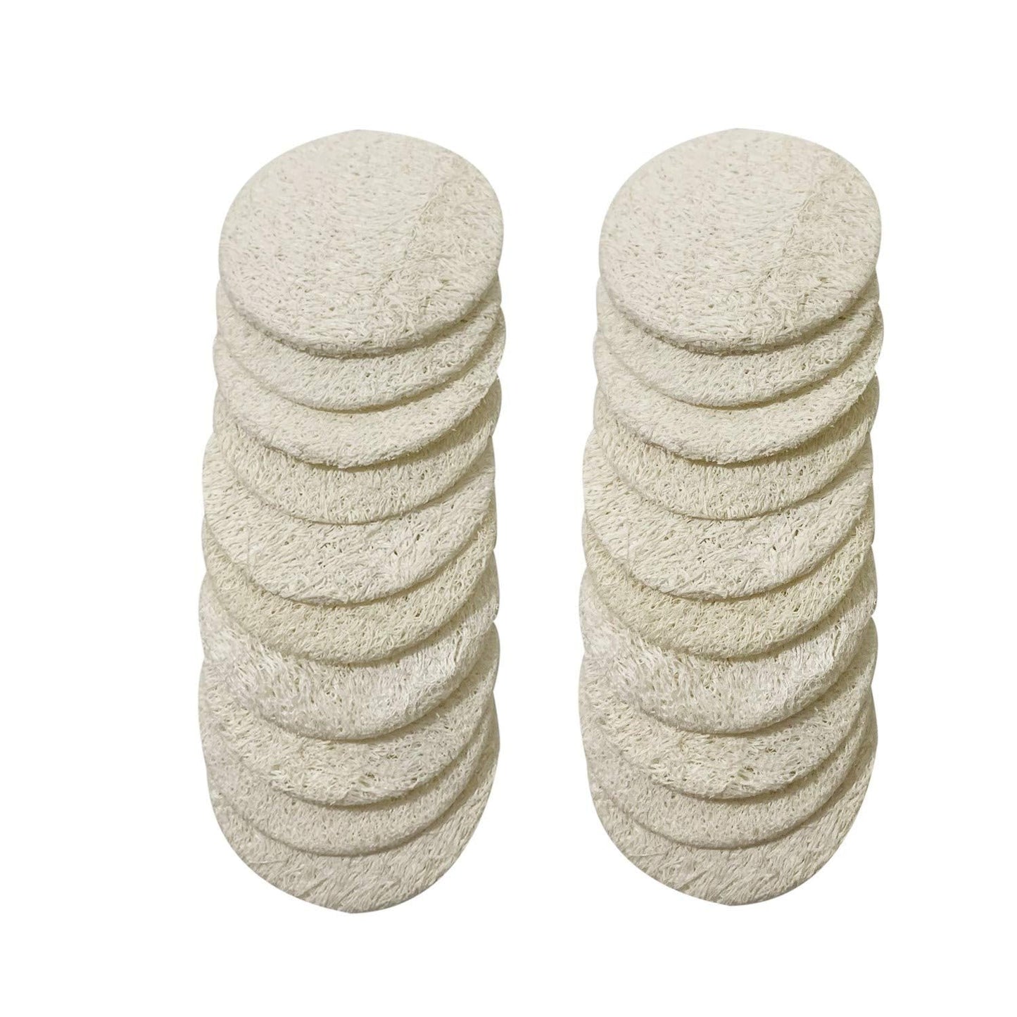 Facial Loofah Pads, 2.36 inches Round Complexion Natural Loofah Facial Discs Exfoliating Facial Loofah Skin Scrub Pack of 20 Beauty & Personal Care KEWLYSEU