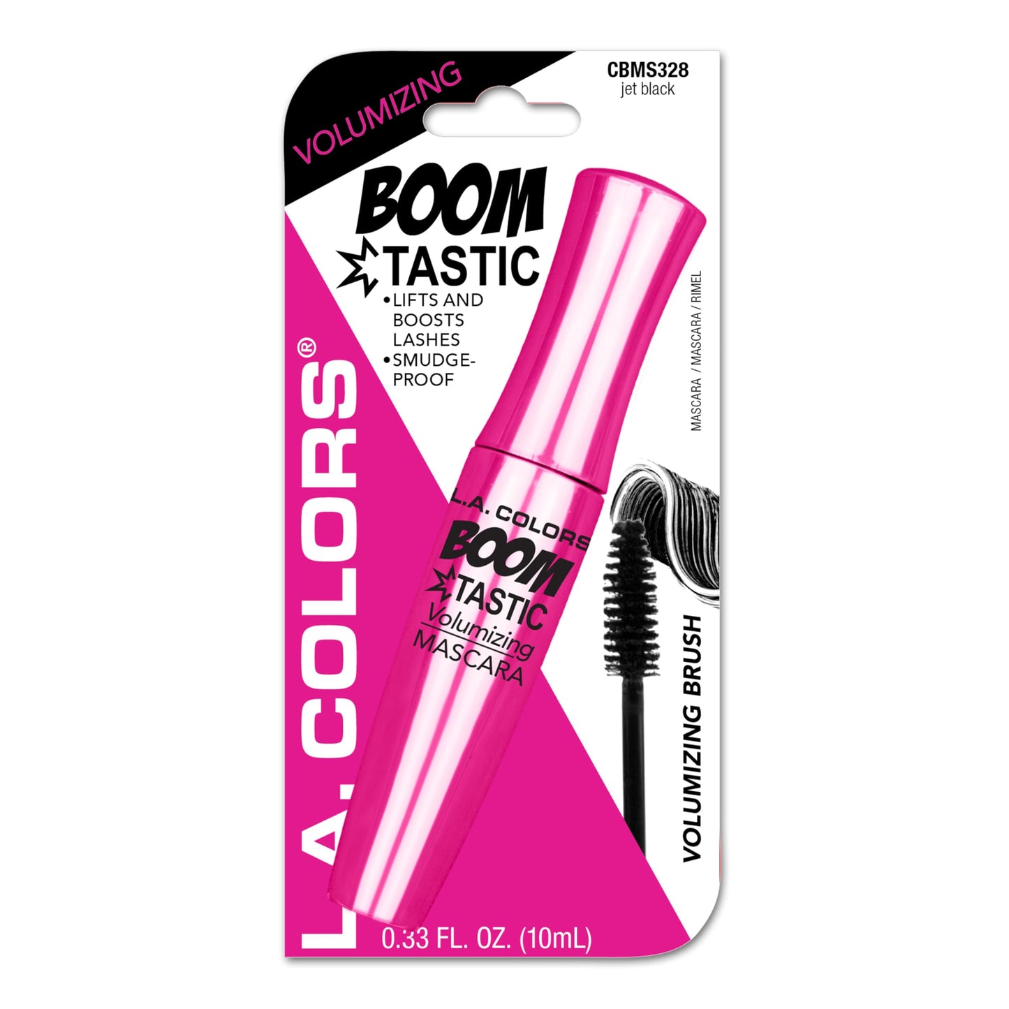 L.A. COLORS Boomtastic Volumizing Mascara (carded), Jet Black CBMS328A Beauty & Personal Care L.A. COLORS