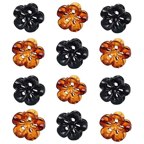 TOPYHL 12PCS Flower Shaped Small Hair Clips Claw Jaw Hair Clips Clamps Non-Slip Hair for Women Girls Hair Accessories Beauty & Personal Care TOPYHL