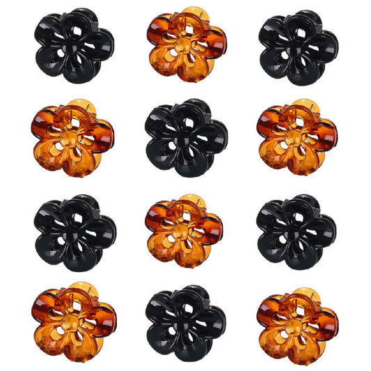 TOPYHL 12PCS Flower Shaped Small Hair Clips Claw Jaw Hair Clips Clamps Non-Slip Hair for Women Girls Hair Accessories Beauty & Personal Care TOPYHL