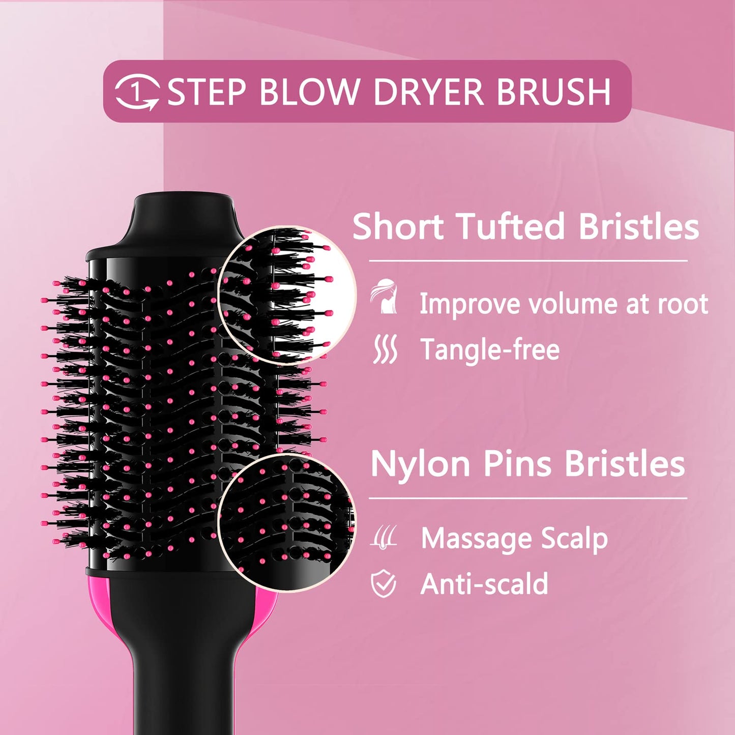 Aopant Hair Dryer Brush Blow Dryer in One, 4 in 1 Styling Tools Blow Dryer with Ceramic Oval Barrel, Hair Dryer and Styler Volumizer, Hot Air Beauty & Personal Care Aopant