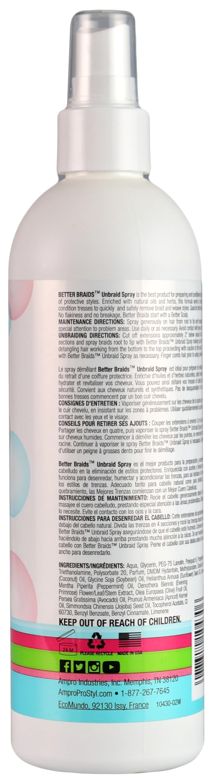 Better Braids Un-Braid Spray (Pack of 2) Beauty & Personal Care Better Braids