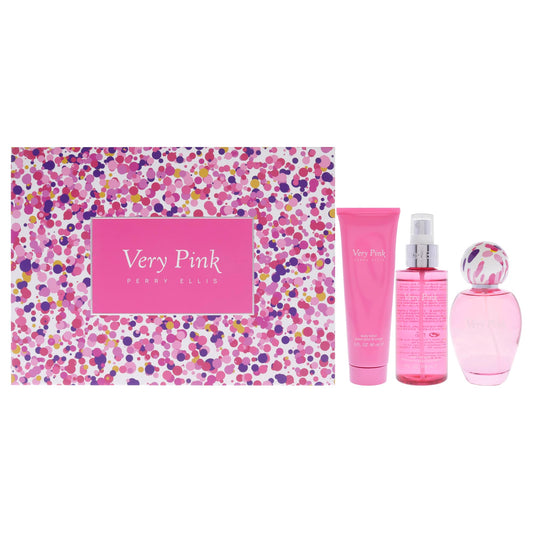 Perry Ellis Very Pink by Perry Ellis for Women - 3 Pc Gift Set 3.4oz EDP Spray, 3oz Body Lotion, 4oz Body Mist Beauty & Personal Care Perry Ellis