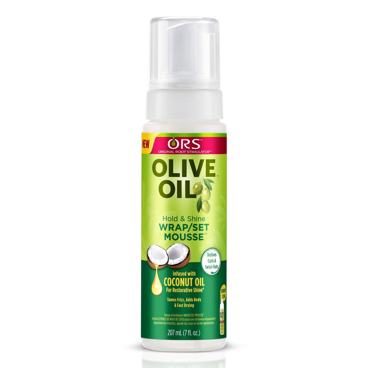Ors Olive Oil Mousse Wrap/Set Hold & Shine Coconut Oil 7 Ounce (207ml) (2 Pack) Beauty & Personal Care ORS