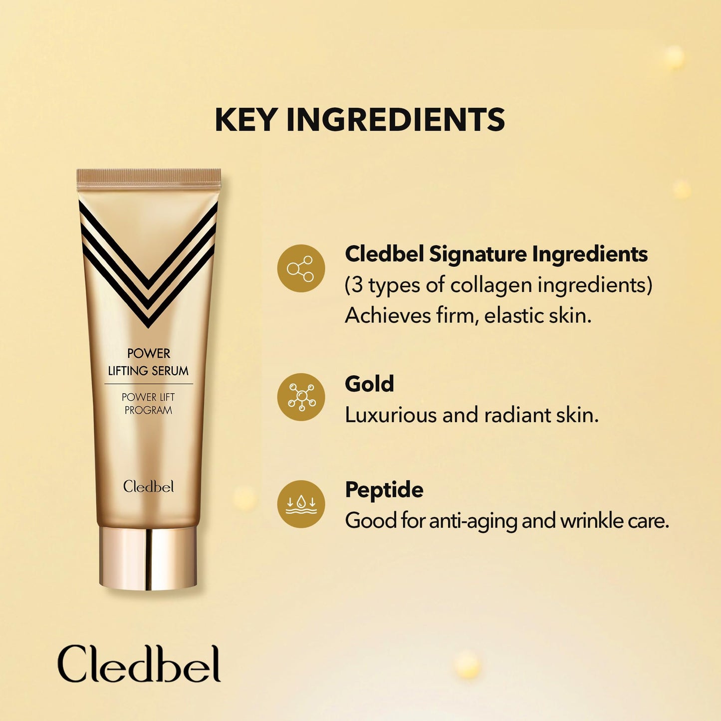 Cledbel Power Lifting Serum 90ml / 3.04 fl oz - Anti-Aging, Hydrating, Radiance Boosting, Firming Facial Serum, Korean Skin Care for All Skin Types. Beauty & Personal Care Cledbel
