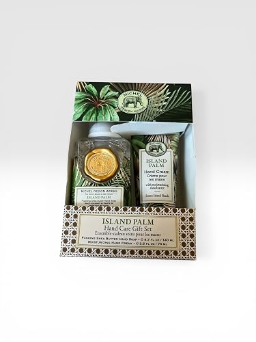 Michel Design Works Island Palm Hand Care Gift Set, Foaming Shea Butter Hand Soap and Moisturizing Hand Cream Beauty & Personal Care Michel Design Works