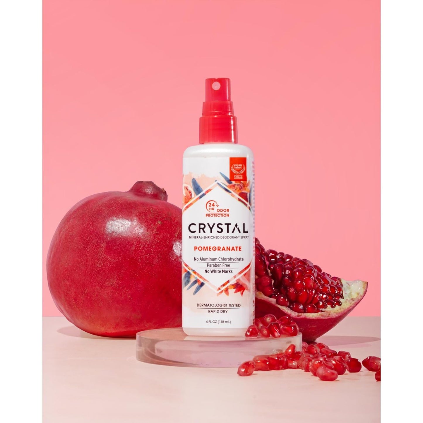 Crystal Essence Deodorant Spray, Pomegranate, 4 oz Beauty and Personal Care Crystal Essence