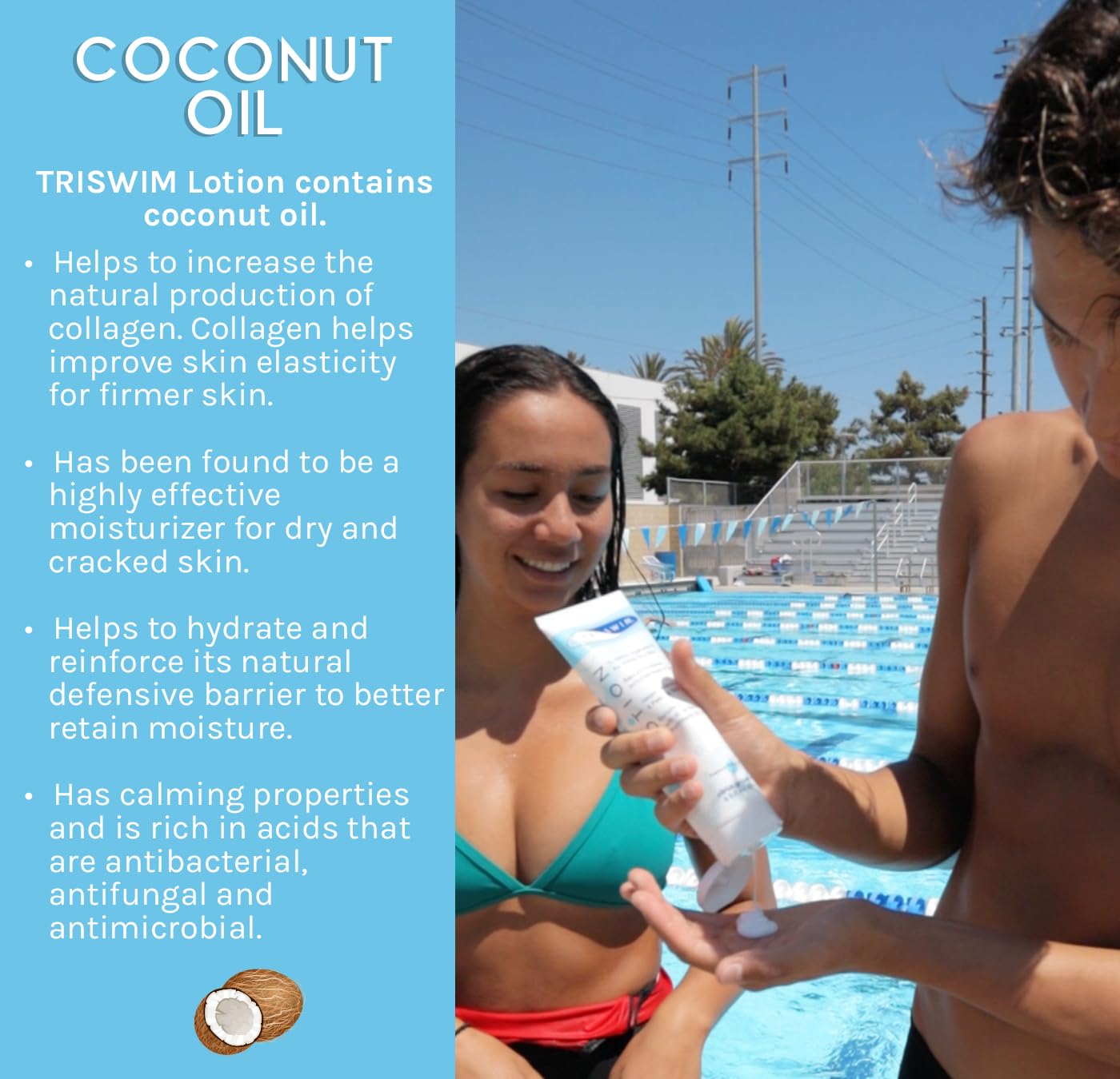 TRISWIM Swim Lotion 8.5oz | After Swim Lotion for Dry & Itchy Skin | Neutralizes Chlorine, Bromine & Saltwater Odors | Hydrates & Soothes with Aloe Beauty & Personal Care TRISWIM