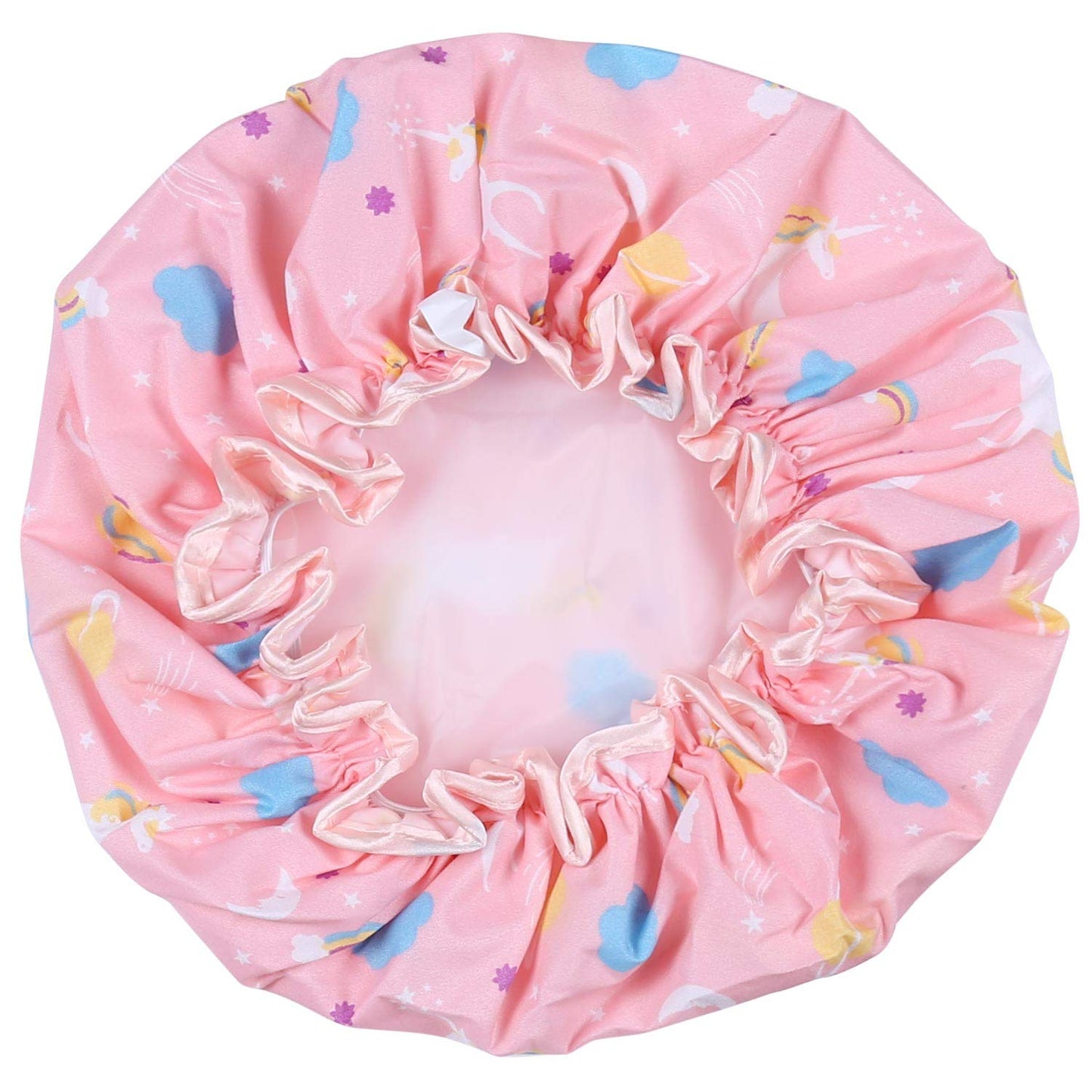 Unicorn Shower Caps, Double Layers Bath Hat for Women Girls to Cover Long and Thick Hair, Reusable Waterproof Bonnet 4 Pack Beauty & Personal Care Tbestmax