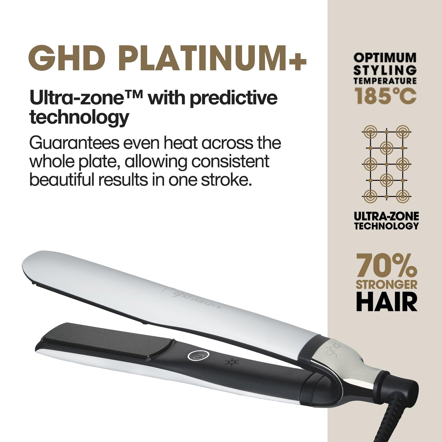 ghd Platinum+ Styler ? 1" Flat Iron Hair Straightener, Professional Ceramic Hair Styling Tool for Stronger Hair, More Shine, & More Color Protection Beauty & Personal Care ghd