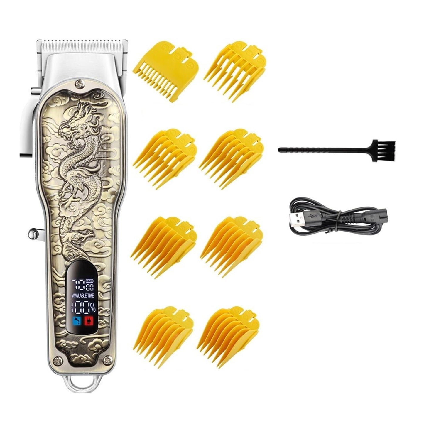 Razors Hair Clipper Cordless Professional LCD Display Shaver Electric Trimmer for Men Haircut Machine Barbershop USB(Bronze) Beauty and Personal Care EWKYLSEM