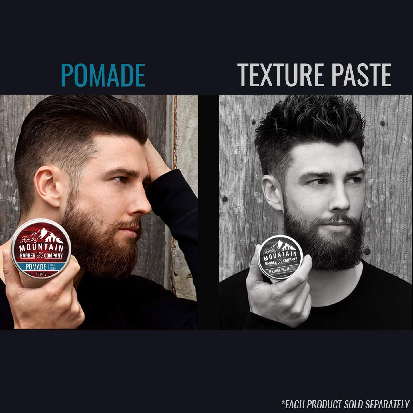 Rocky Mountain Barber Company Pomade for Men - 5 oz Tub Classic Styling Product with Strong Firm Hold for Side Part, Pompadour & Slick Back Looks Beauty & Personal Care Rocky Mountain Barber Company