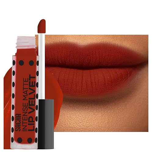Sacha Cosmetics Intense Matte Lip Velvet Liquid Lipstick, Long-Lasting Velvet Matte Finish, 0.2 fl oz, Life Of D Party Beauty & Personal Care Sacha Cosmetics