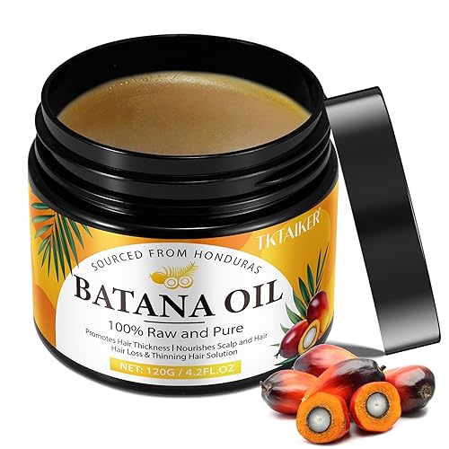 TKTALKER Raw Batana Oil for Hair Growth, 100% Pure, Dr. Sebi Batana Oil from Honduras, Organic, Unrefined, Prevents Hair Loss, Hair Care, Enhances Beauty & Personal Care TKTALKER