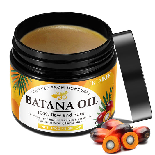 TKTALKER Raw Batana Oil for Hair Growth, 100% Pure, Dr. Sebi Batana Oil from Honduras, Organic, Unrefined, Prevents Hair Loss, Hair Care, Enhances Beauty & Personal Care TKTALKER