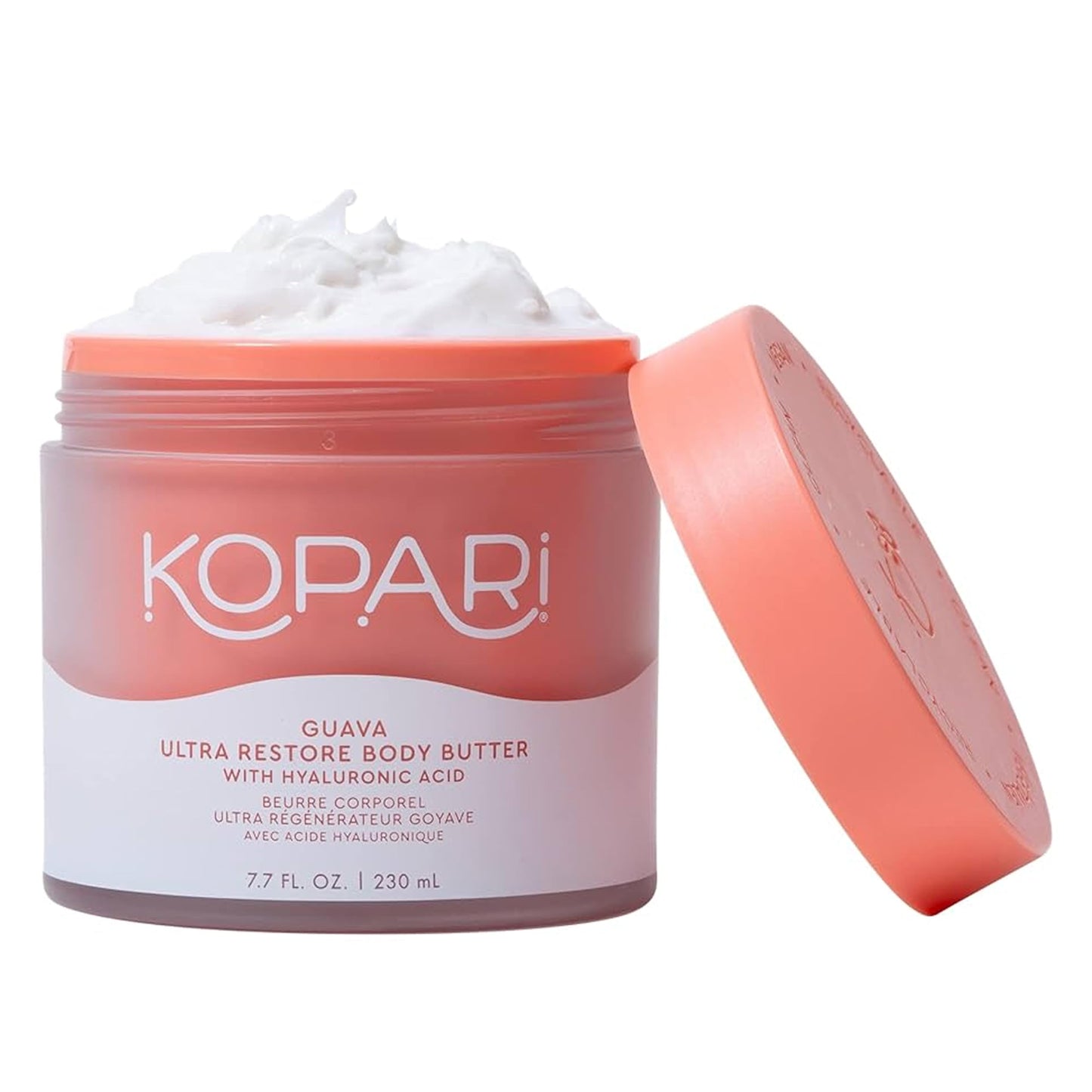 Kopari Ultra Restore Body Butter, Whipped Lightweight Formula, Hyaluronic Acid & Mango Seed Butter, Deep & Long-Lasting Moisture, Guava 7.7 oz Beauty & Personal Care Kopari