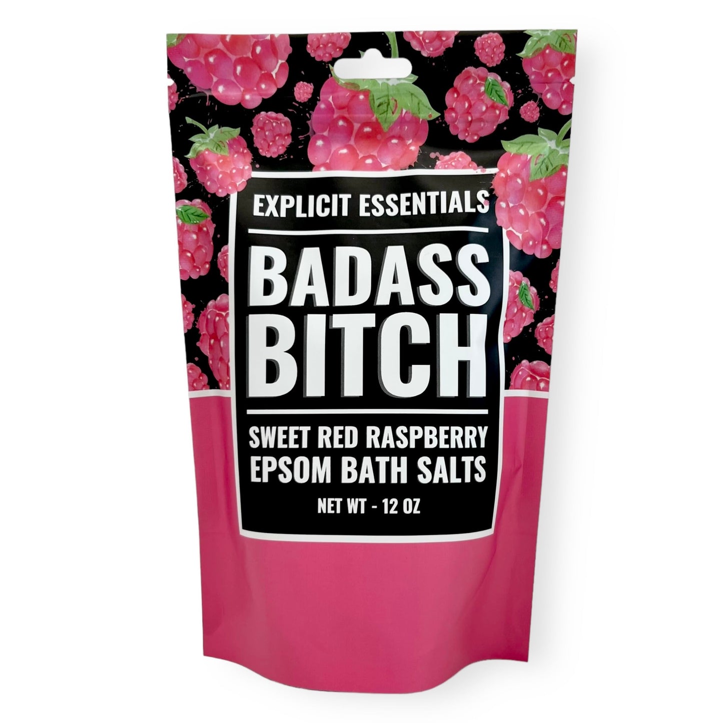 Explicit Essentials Bath Salts for Women, 12oz Raspberry Epsom Salts Beauty and Personal Care Explicit Essentials