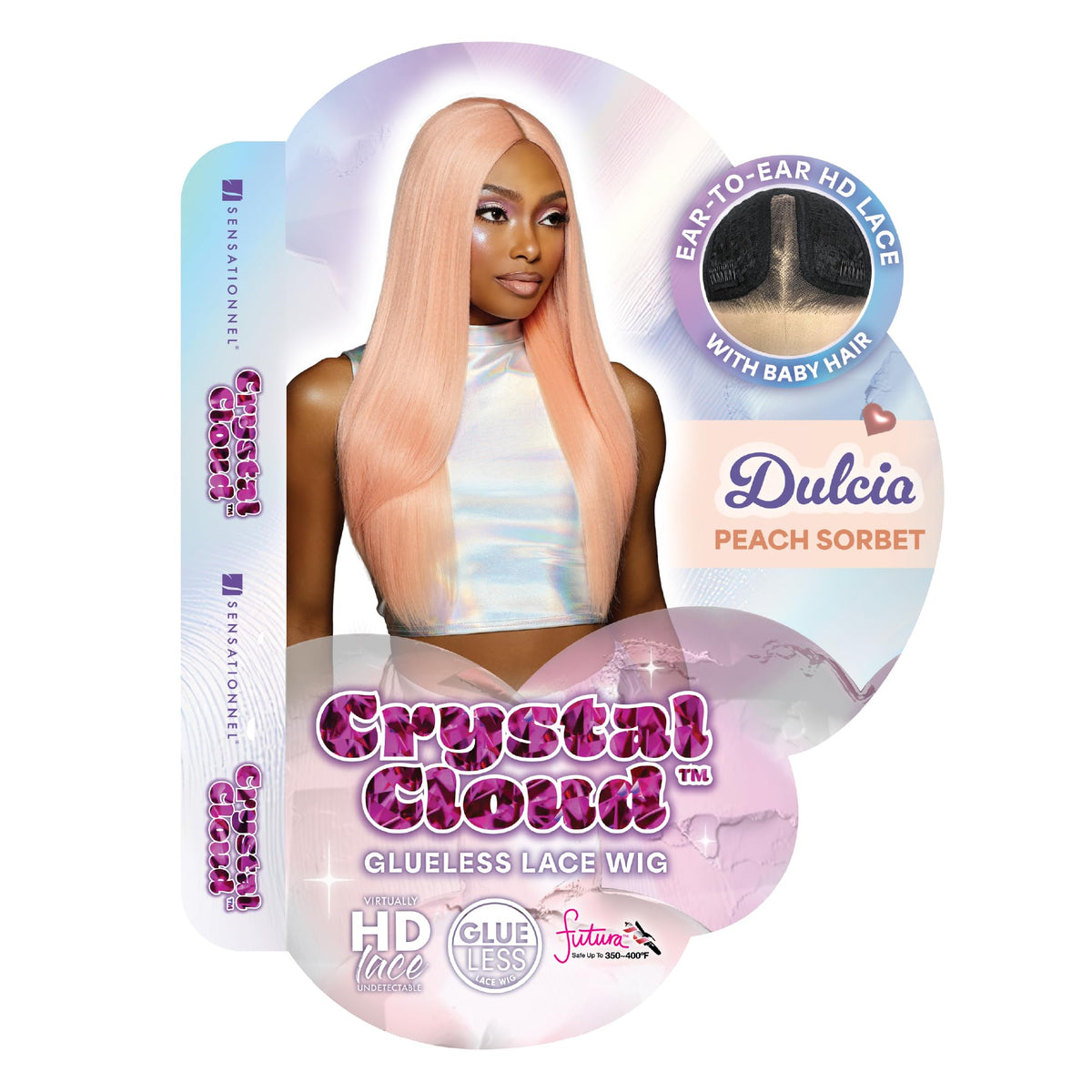 Sensationnel Shearmuse Crystal Cloud LaceWig-Dulcia, PEACHSORBET