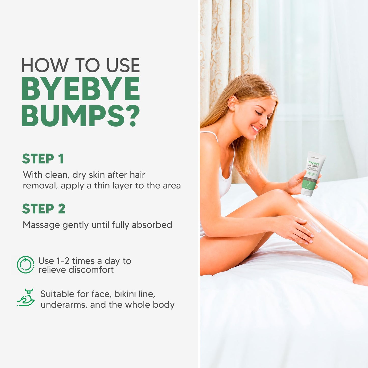 Bye Bye Bumps Body Lotion - Razor Bump and Ingrown Hair Appearance Solution - Post Shave Skin Smoothing Cream for Strawberry Legs - Fragrance Free 2.5 Beauty and Personal Care Cicatrissim