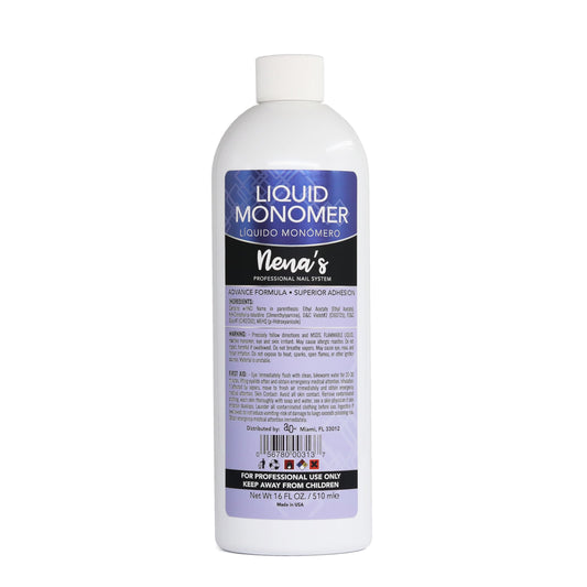 Professional Liquid Monomer by Nena's 16 fl oz, Advanced GlamourShield acrylic formula, no MMA, Non-Yellowing, Quick Dry, Strongest Adhesion, Acrylic