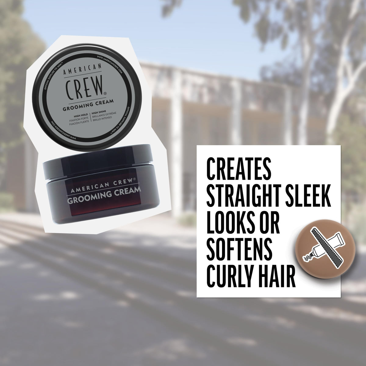 American Crew Men's Grooming Cream, Like Hair Gel with High Hold & High Shine, Stocking Stuffer for Him, 3 oz Beauty & Personal Care AMERICAN CREW