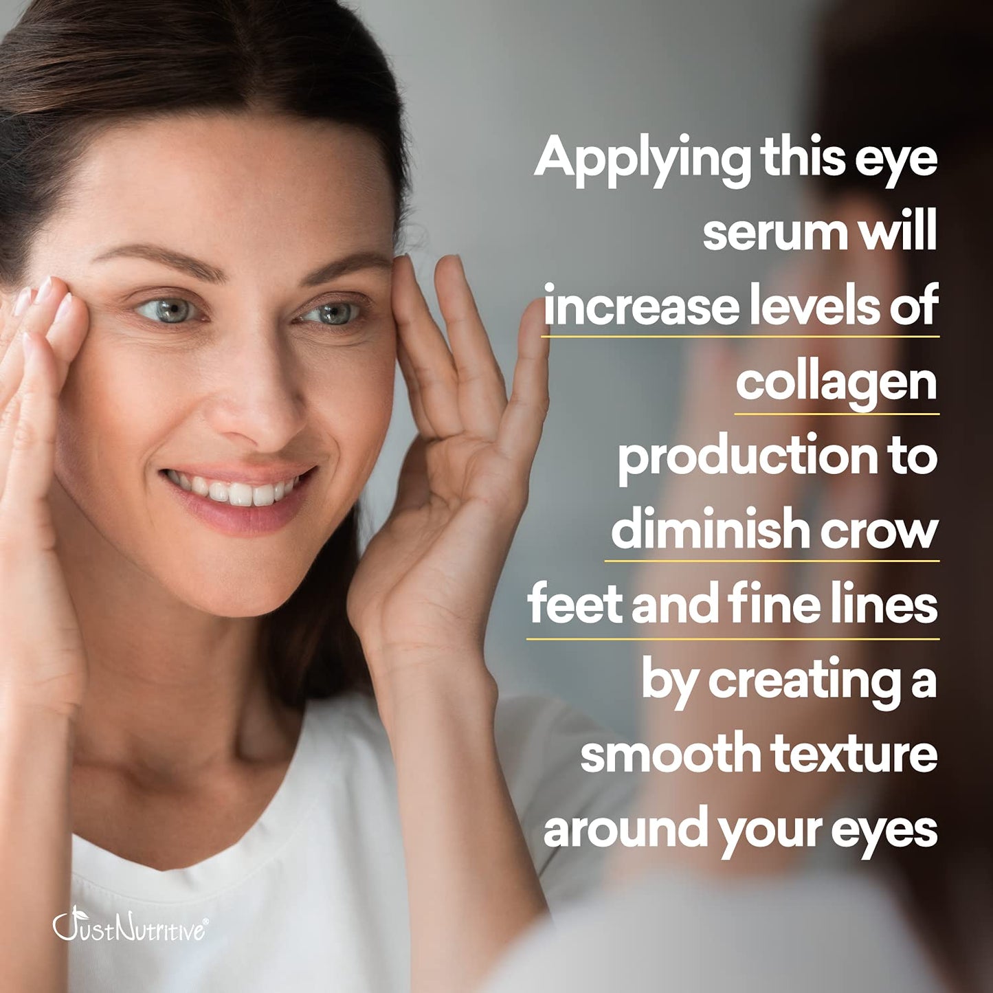 Anti Aging Eye Serum | Hydrating Eye Serum for Younger Complexion | Rapid Wrinkle Repair | Natural and Effective Eye Care | Just Nutritive | 1 Oz Beauty & Personal Care Just Nutritive