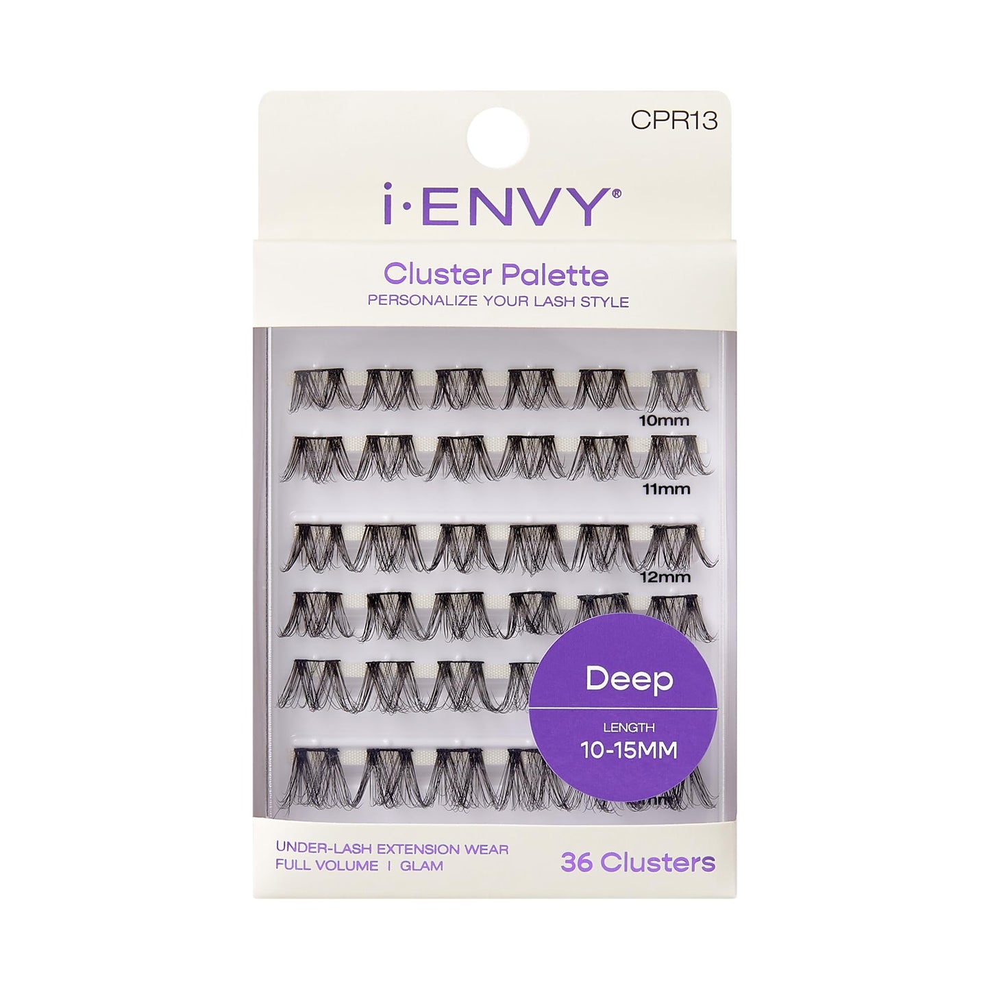 i-ENVY Cluster Palette Lash Refill, DIY Lash Makeup, Clusters False Eyelash, Varied Length, Customizable Under Lash Extension Layering (Deep 10-15MM… Beauty & Personal Care i•ENVY