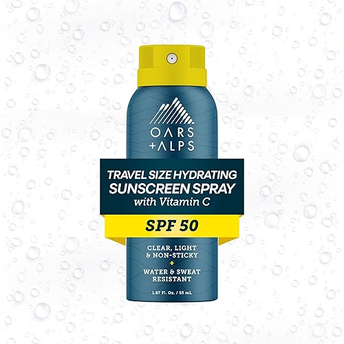 Oars + Alps Sunscreen Spray for Face & Body Spray Sunscreen Infused with Vitamin C & Antioxidants, No White Residue, Water & Sweat Resistant, All Skin Beauty & Personal Care Oars + Alps