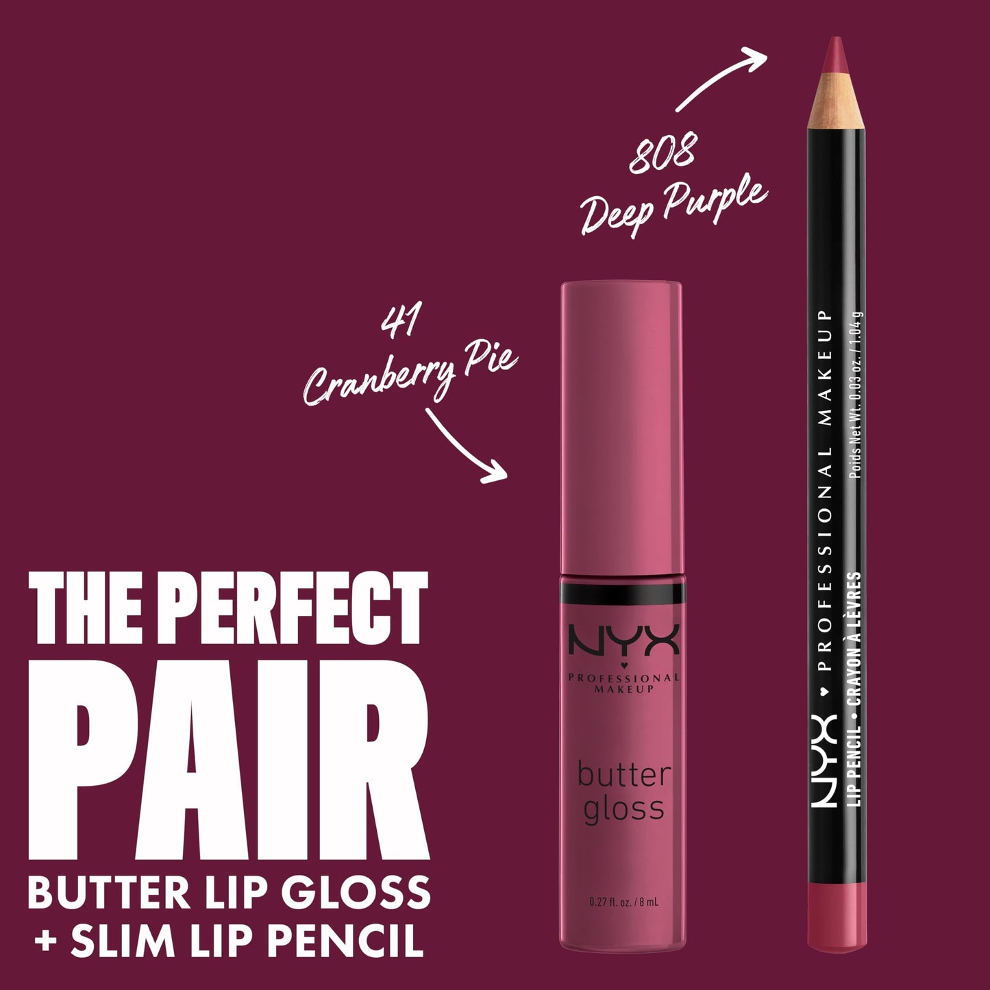 NYX PROFESSIONAL MAKEUP Butter Gloss, Non-Sticky Lip Gloss - Cranberry Pie (Mauve Purple) Beauty & Personal Care NYX PROFESSIONAL MAKEUP