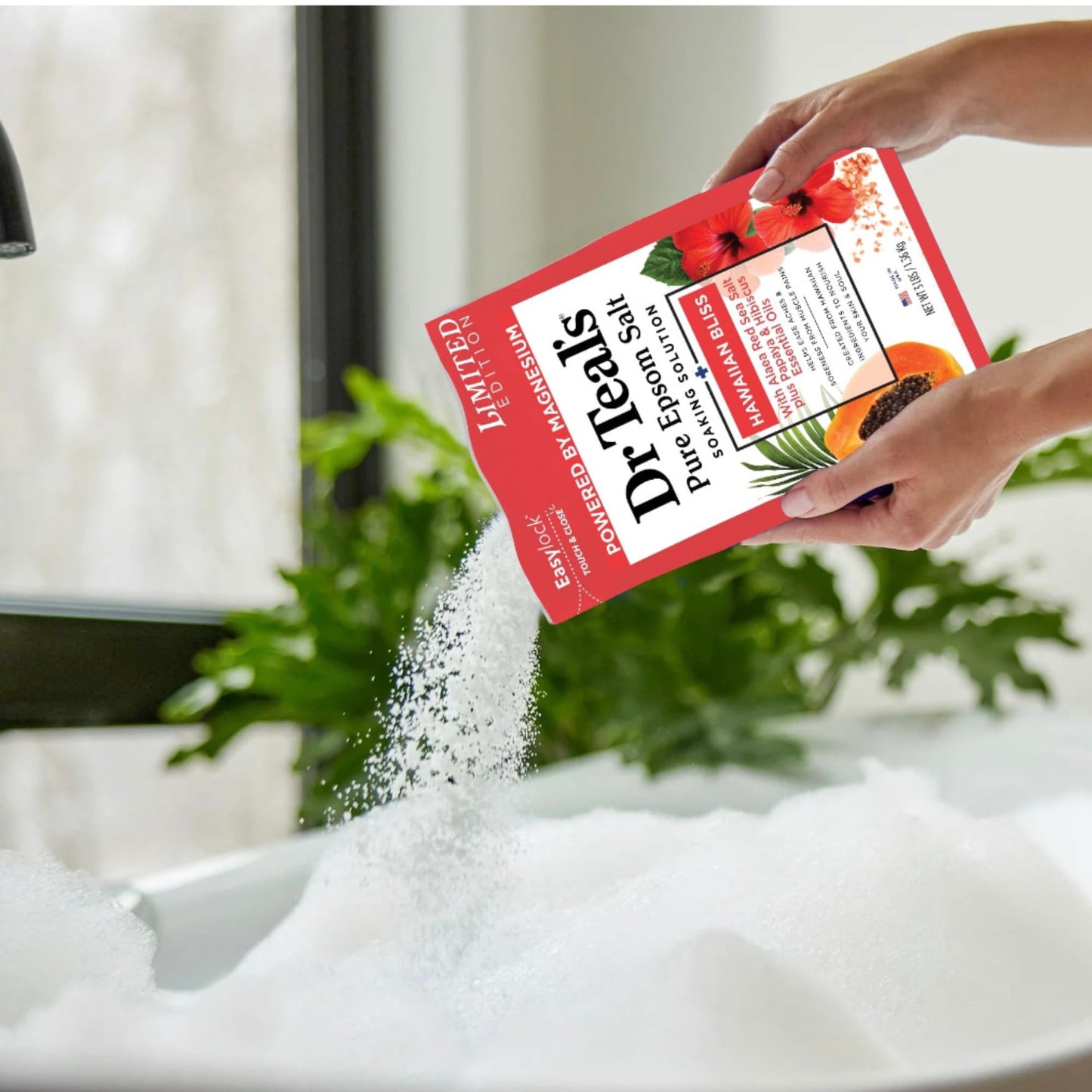 Dr Teal's Hawaiian Bliss Pure Epsom Salt Soak and Foaming Bath (Hawaiian Bliss) Beauty and Personal Care Dr Teal's